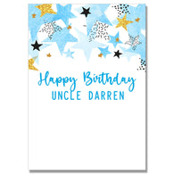 Personalised Star Birthday Card